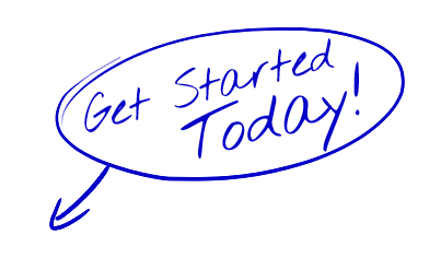 Get Started Today - Hand Drawn Blue